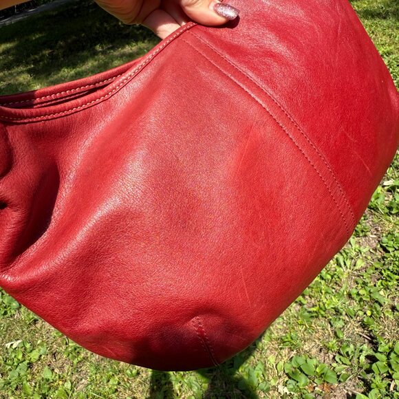 Vintage Coach Red Ergo Hobo 9219 - Picture 9 of 14